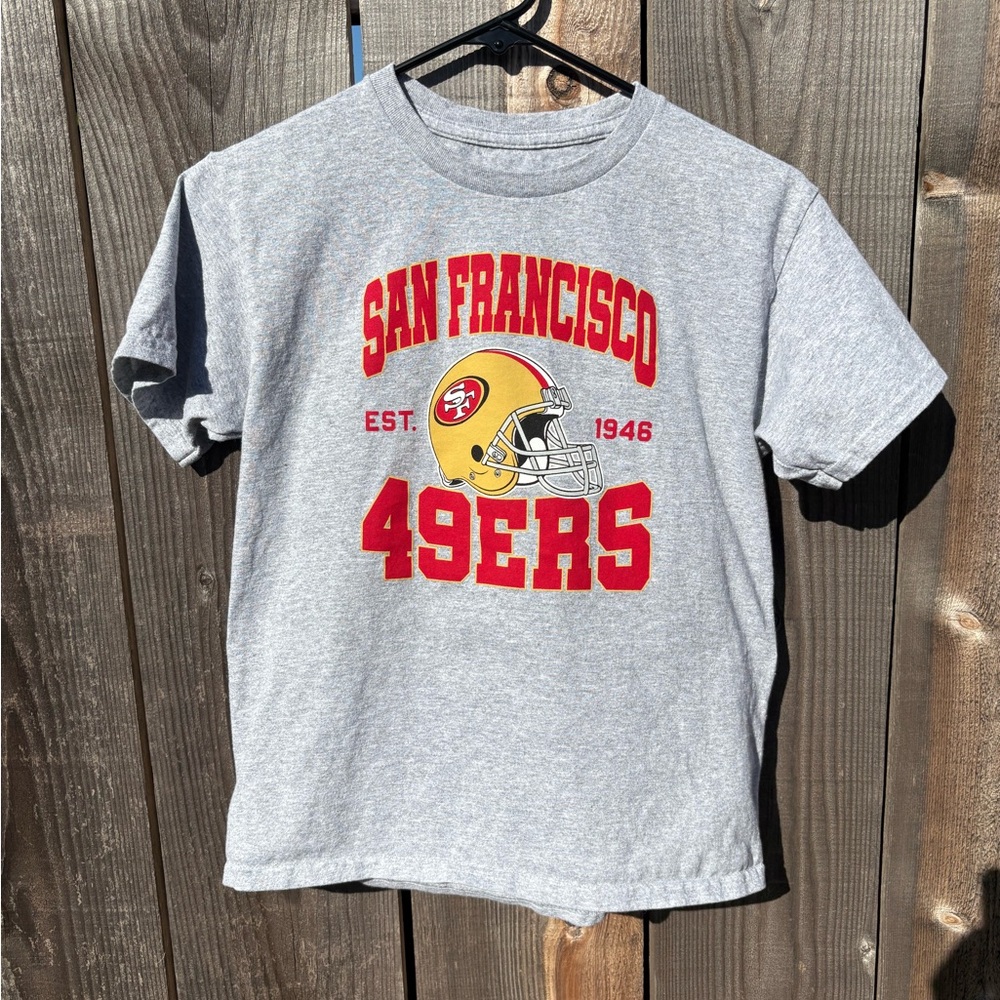 San Francisco 49ers Grey Kids Tee - Red & Gold Graphic